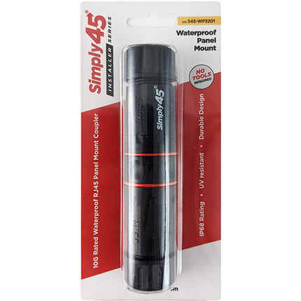 Simply45 Acoplador Impermeable RJ45 10G para Cable STP UTP IP68 PoE 90W