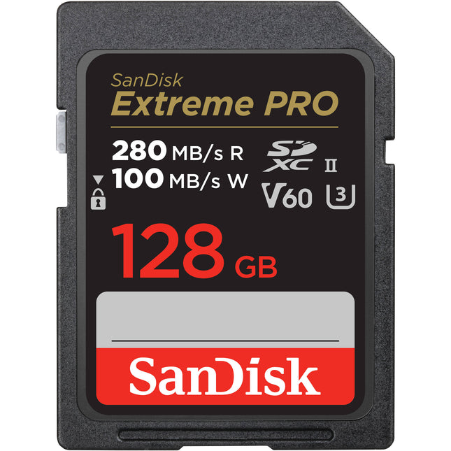 SanDisk 128GB Extreme PRO UHS-II Tarjeta de Memoria SDXC V60 280MB/s