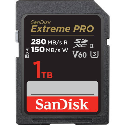 SanDisk 1TB Extreme PRO UHS-II Tarjeta de Memoria SDXC V60 U3 Clase 10