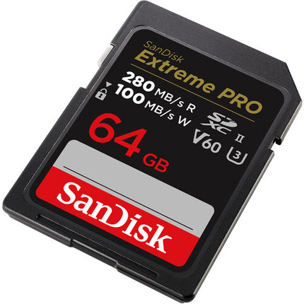SanDisk Extreme PRO UHS-II SDXC Tarjeta de Memoria 64GB 280MBs 5 Pack