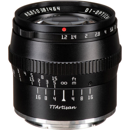 TTArtisan 50mm f1.2 Objetivo Manual Sony E APS-C 75mm f1.2-16