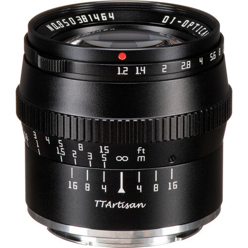 TTArtisan 50mm f1.2 Objetivo Manual Sony E APS-C 75mm f1.2-16