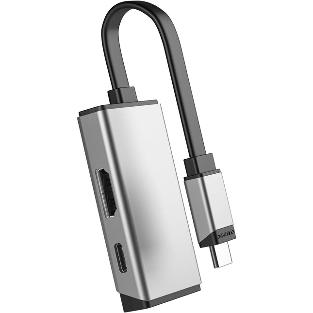ALOGIC MagForce DUO Adaptador 2 en 1 USB-C 100W HDMI 4K 60Hz Space Silver