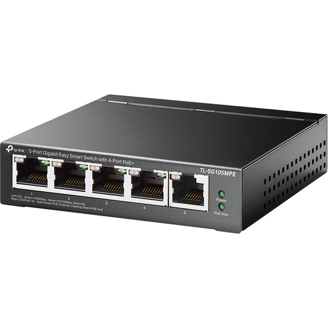 TP-Link TL-SG105MPE Switch Gestionado 5 Puertos Gigabit 4 PoE+ 120W