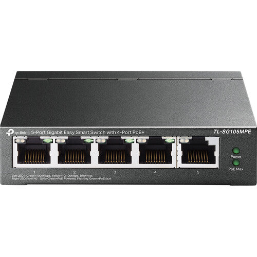 TP-Link TL-SG105MPE Switch Gestionado 5 Puertos Gigabit 4 PoE+ 120W
