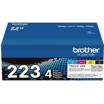 Cartuchos de tóner Brother TN223 4 colores estándar para impresoras HL MFC