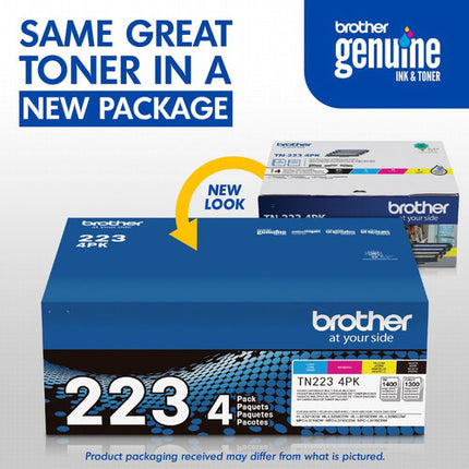 Cartuchos de tóner Brother TN223 4 colores estándar para impresoras HL MFC