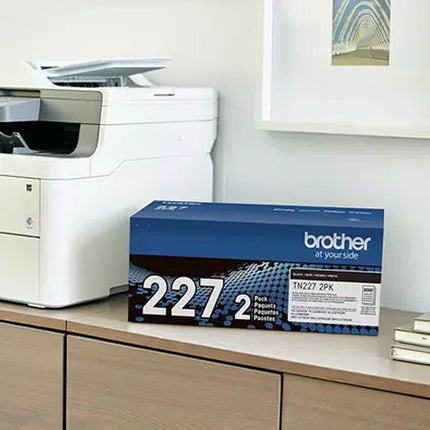 Brother TN227 Cartucho de tóner negro alto rendimiento 2 unidades compatible con HL-L3210CW y HL-L3270CDW