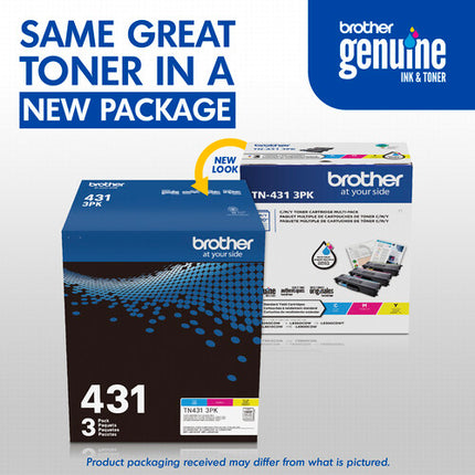 Brother TN431 Cartucho de tóner color 3-Pack compatible HL-L8260CDW MFC-L8610CDW