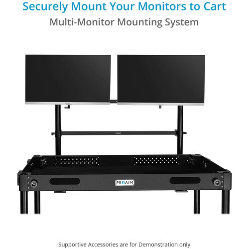 Proaim Multi-Monitor Soporte para Carts de Video con Capacidad 60 lb y Soporte 360° Pan