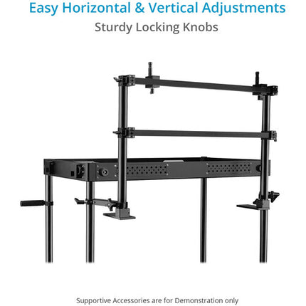 Proaim Multi-Monitor Soporte para Carts de Video con Capacidad 60 lb y Soporte 360° Pan