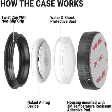 Catalyst Stick-It Funda para Apple AirTag Protección Militar Adhesiva