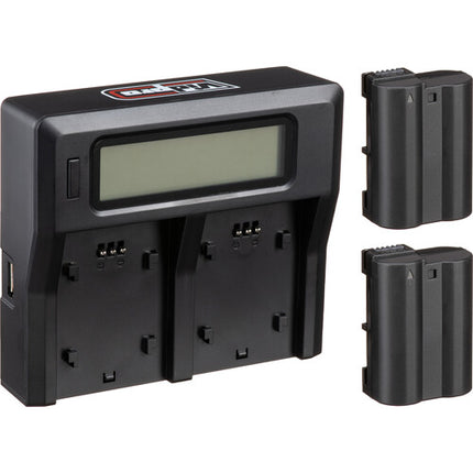 Power2000 Dos Baterías Nikon EN-EL15C con Cargador Dual LCD y Proteccion Contra Sobrecalentamiento
