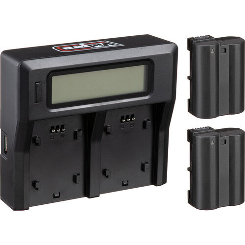 Power2000 Dos Baterías Nikon EN-EL15C con Cargador Dual LCD y Proteccion Contra Sobrecalentamiento