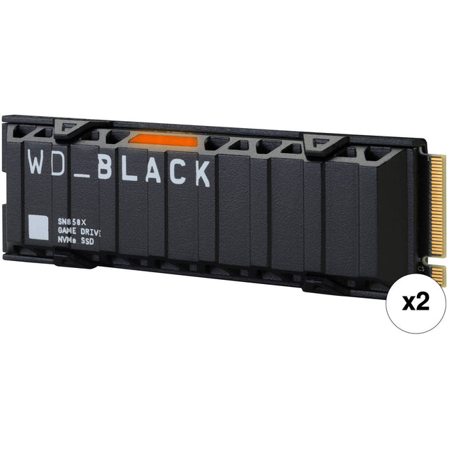 WD 2TB WD_BLACK SN850X SSD Interna NVMe PCIe 4.0 7300 MB/s con Disipador 2-Pack