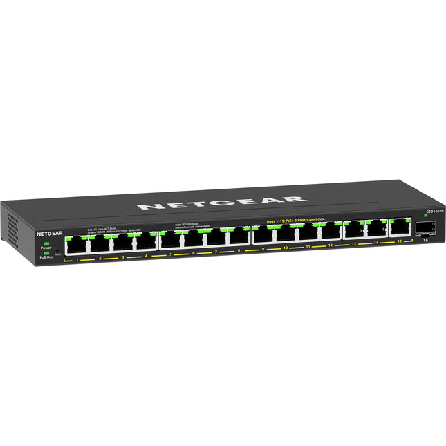 Netgear GS316EPP Switch Gestionado 16 Puertos Gigabit PoE+ 231W