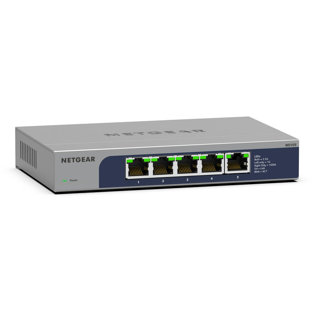 NETGEAR MS105 Switch de Red No Gestionado 5 Puertos 2.5G 25Gbps capacidad