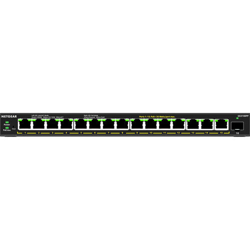Netgear GS316EPP Switch Gestionado 16 Puertos Gigabit PoE+ 231W