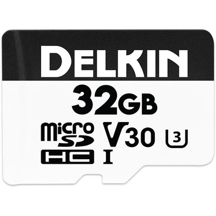 Delkin Devices 32GB microSDHC UHS-I Clase 10 V30 con Adaptador SD