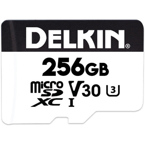 Delkin Devices microSDXC 256GB UHS-I 100MB/s Tarjeta de Memoria con Adaptador SD