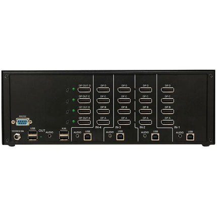 Smart-AVI Switch KVM 4 Puertos Quad-Head DisplayPort 3840x2160 30Hz Audio USB 2.0