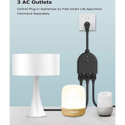 Tessan Regleta Inteligente Exterior IP44 WiFi 3 Enchufes Temporizador