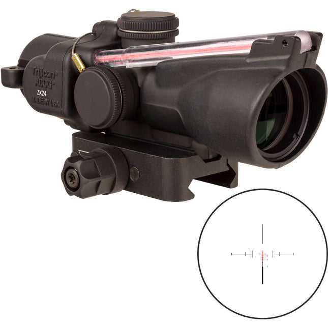 Trijicon 3x24 ACOG Visor para Rifle Iluminación Dual Q-LOC Mount