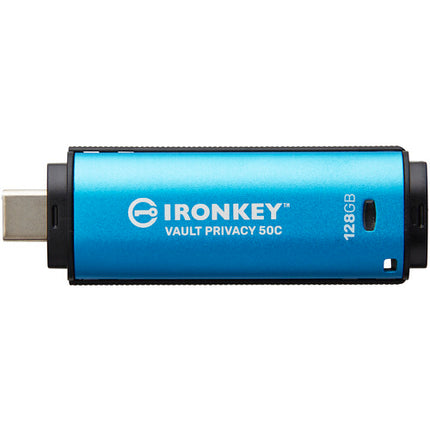 Kingston IronKey Vault Privacy 50 Series Memoria USB-C 128GB 250MB/s Azul