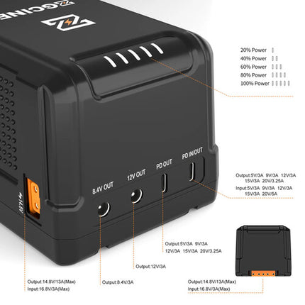 ZGCINE ZG-S200 Batería V-Mount 200Wh 2x USB-C 100W con Cable