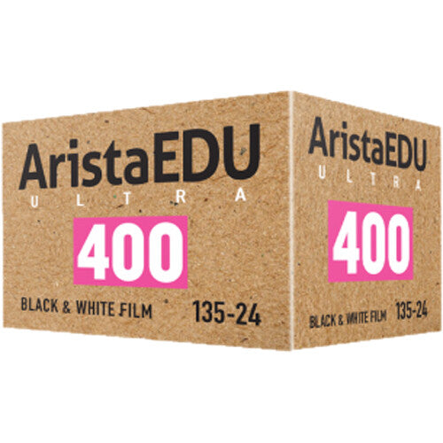 Arista EDU Ultra 400 Película Negativa Blanco y Negro 35mm 24 Exposiciones Panchromática Granulado Fino