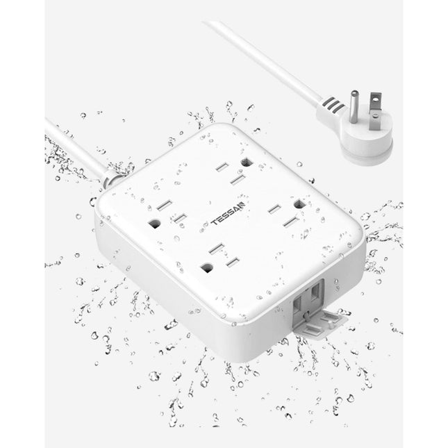 Tessan Protector de Pico Exterior 4 Salidas 2 USB 6 Pies Impermeable