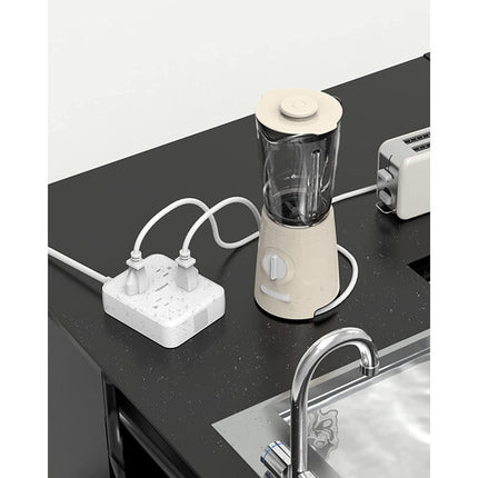 Tessan Protector de Pico Exterior 4 Salidas 2 USB 6 Pies Impermeable