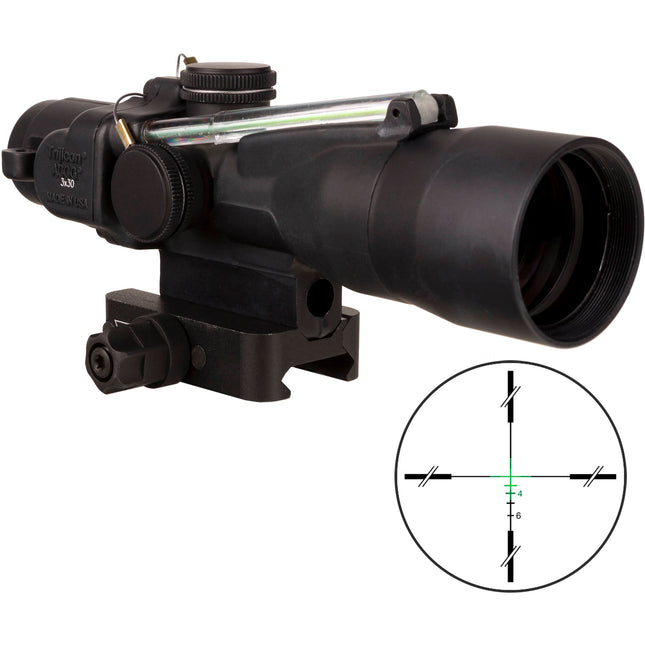 Trijicon 3x30 ACOG Visor para Rifle con Iluminación Dual y Corrección 1/2 MOA