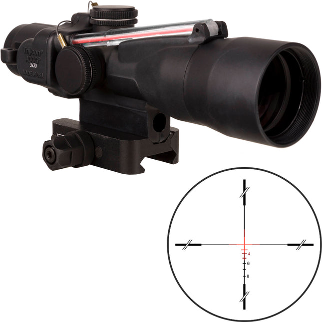 Trijicon 3x30 ACOG Mira Telescópica con Iluminación Dual y Corrección 1/2 MOA