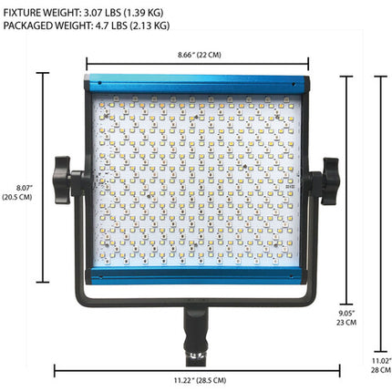 Dracast X Series LED500 RGB Panel LED 8x8 Pulgadas 924 Lux 2800-8000K Estuche y Difusor