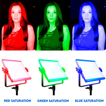 Dracast X Series LED500 RGB Panel LED 8x8 Pulgadas 924 Lux 2800-8000K Estuche y Difusor