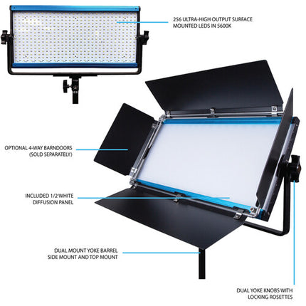 Dracast X Series LED1000 Panel LED Luz Diaria 1480 Lux 17x8 Pulg AC DC