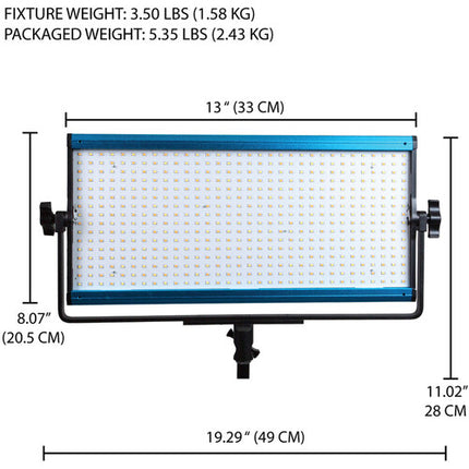 Dracast X Series LED1000 Panel LED Bicolor 17x8 1275 Lux 3200-5600K