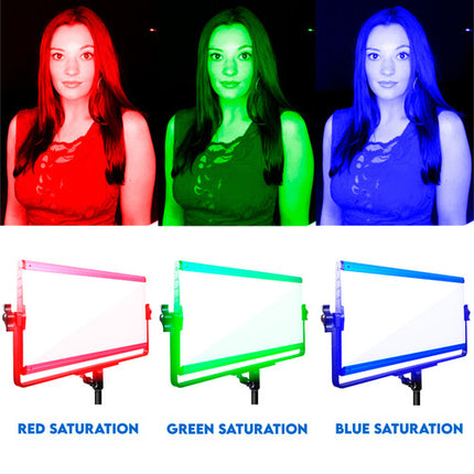 Dracast X Series LED1000 Panel LED RGB para video 1375 Lux 19.5x10.5" con Estuche