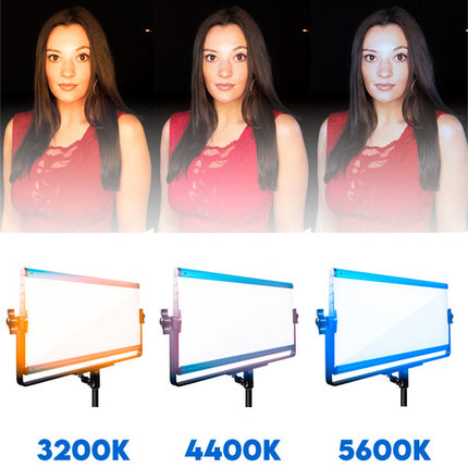 Dracast X Series LED1000 Panel LED RGB para video 1375 Lux 19.5x10.5" con Estuche