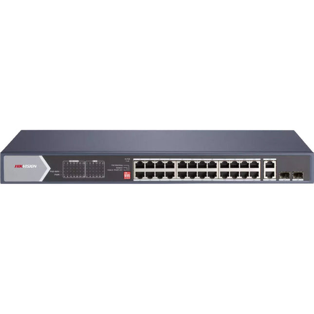 Hikvision DS-3E0528HP-E Switch de Red Gigabit PoE+ 24 Puertos 370W Rack