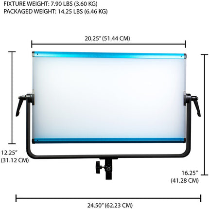 Dracast X Series LED2000 Panel LED Bicolor 3200-5600K 3101 Lux con Difusor y Estuche