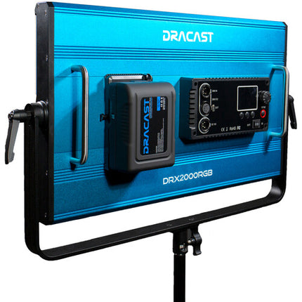 Dracast X Series LED2000 Panel LED RGB 3867 Lux 20.25x12.25 con Estuche y Filtro Diffusion