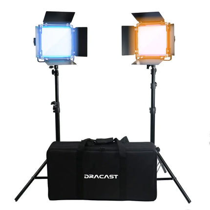 Dracast X Series LED500 Panel LED Bi-Color 8x8 836 Lux Kit 2 Luces