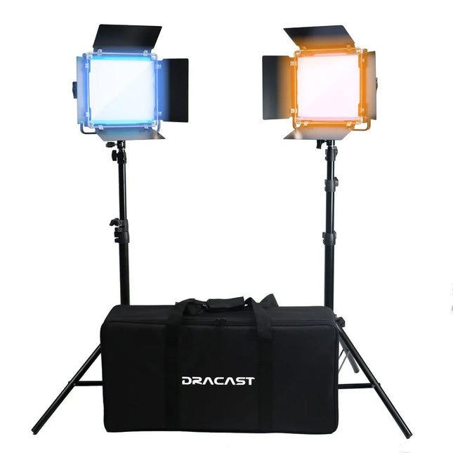 Dracast X Series LED500 Panel LED Bi-Color 8x8 836 Lux Kit 2 Luces