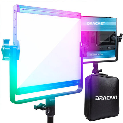 Dracast X Series LED500 Panel LED RGB 8x8" Kit 3 Luces Control App 2800-8000K
