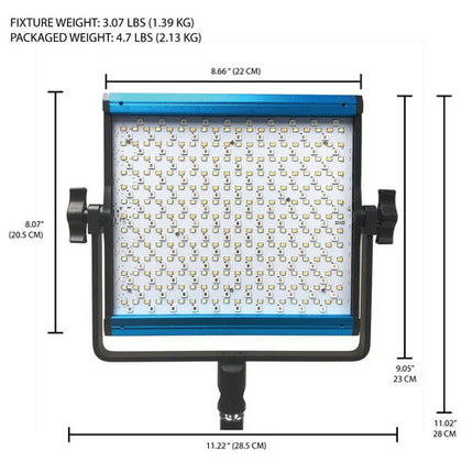 Dracast X Series LED500 Panel LED RGB 8x8" Kit 3 Luces Control App 2800-8000K