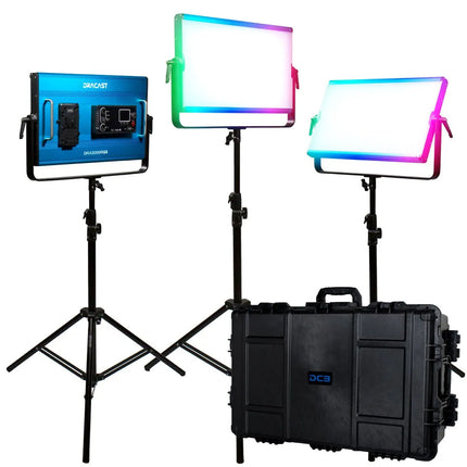Dracast X Series LED2000 Panel LED RGB 3867 Lux 2800-8000K Kit 3 Luces