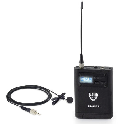 Nady D-450-HT-LT Sistema Inalámbrico Digital Cuatro Personas con 2 Micrófonos de Mano y Lavalier 300ft Alcance 10 Horas Batería