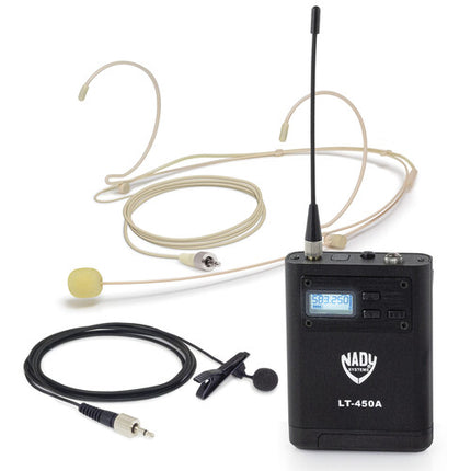 Nady D-450-LT-HM10 Sistema Inalámbrico Digital 4 Canales 300 ft Alcance 10h Batería